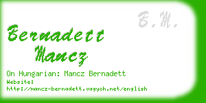 bernadett mancz business card